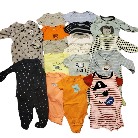 Carter's Other - 17pcs Baby Onesie Bundle - Various Designs